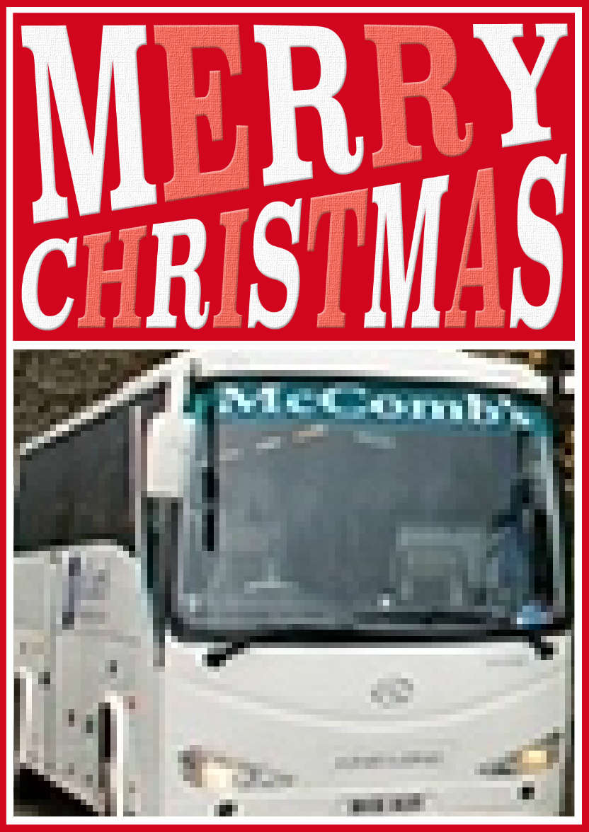 Merry Christmas Word Art Photo Card - card made with Crafty Bob's Card Creator