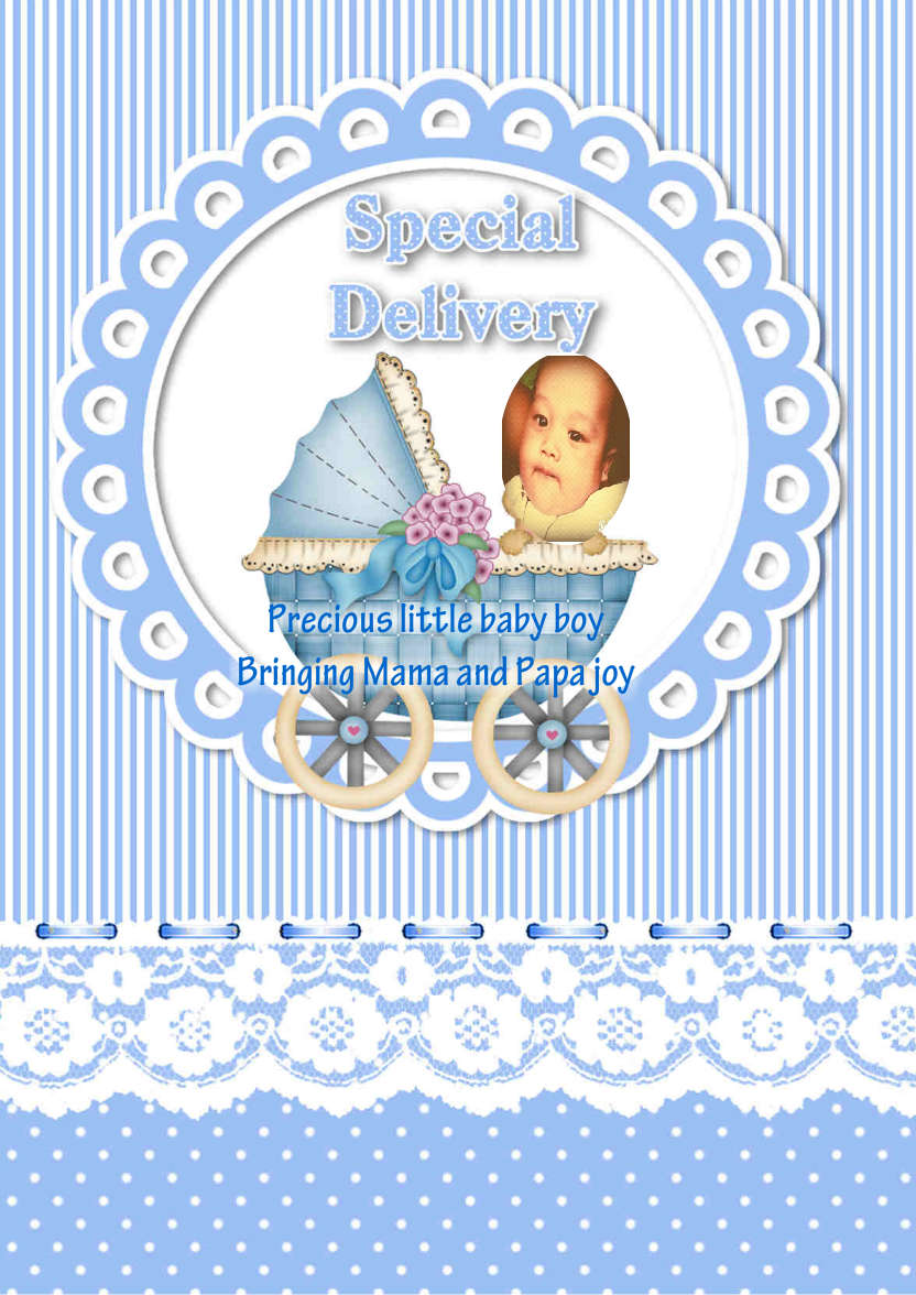 It's a Boy - card made with Crafty Bob's Card Creator