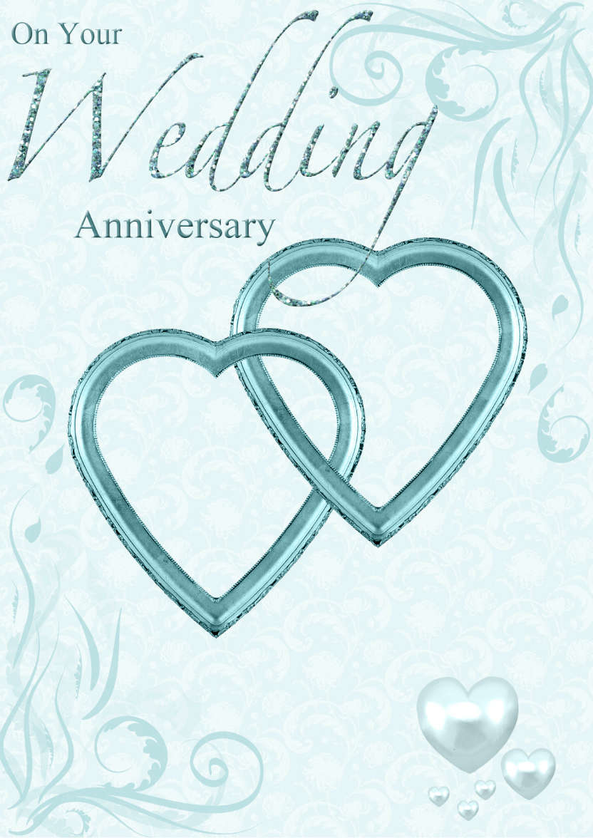 Wedding Anniversary Hearts Entwined Card - card made with Crafty Bob's Card Creator