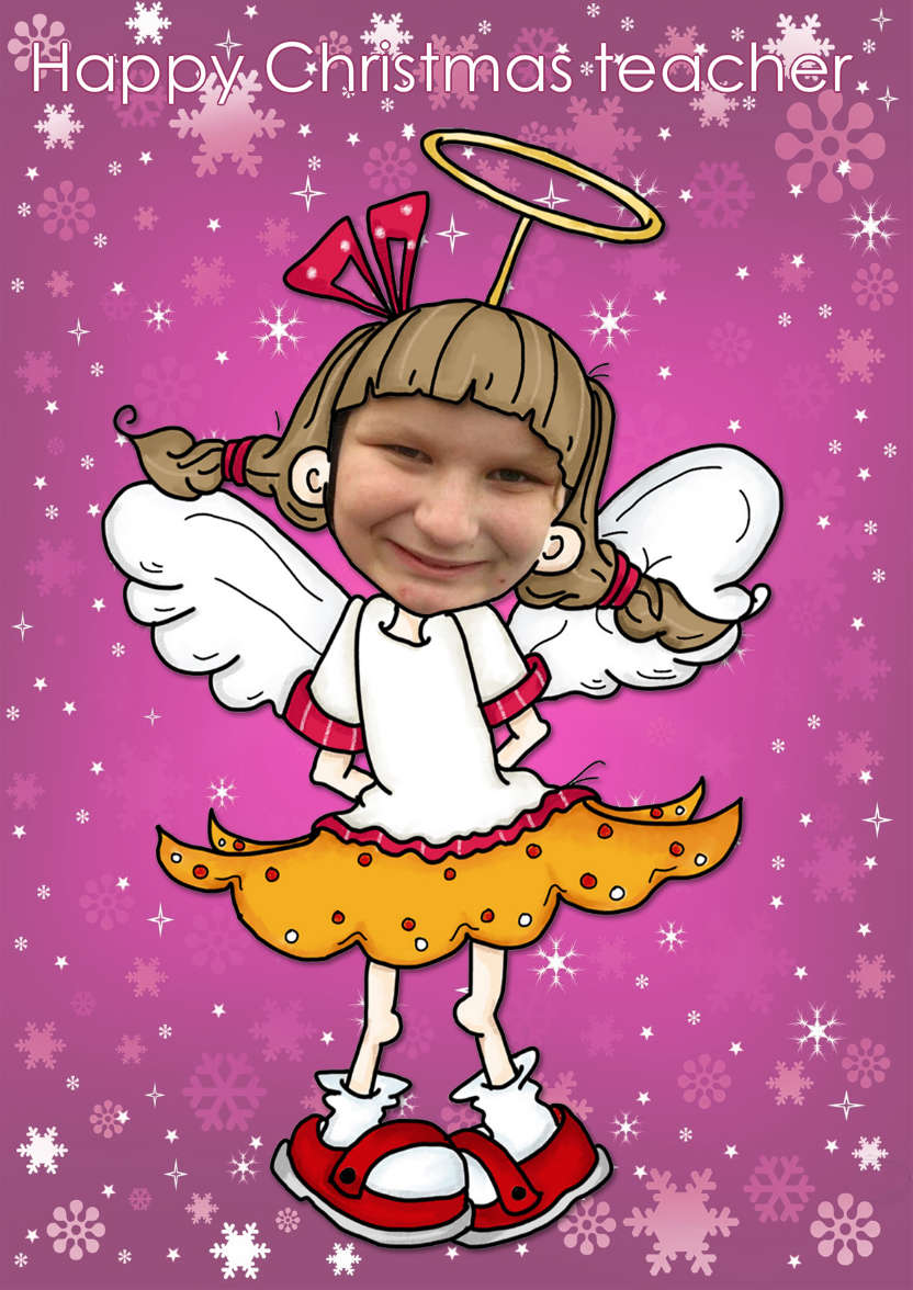 Christmas Angel - card made with Crafty Bob's Card Creator
