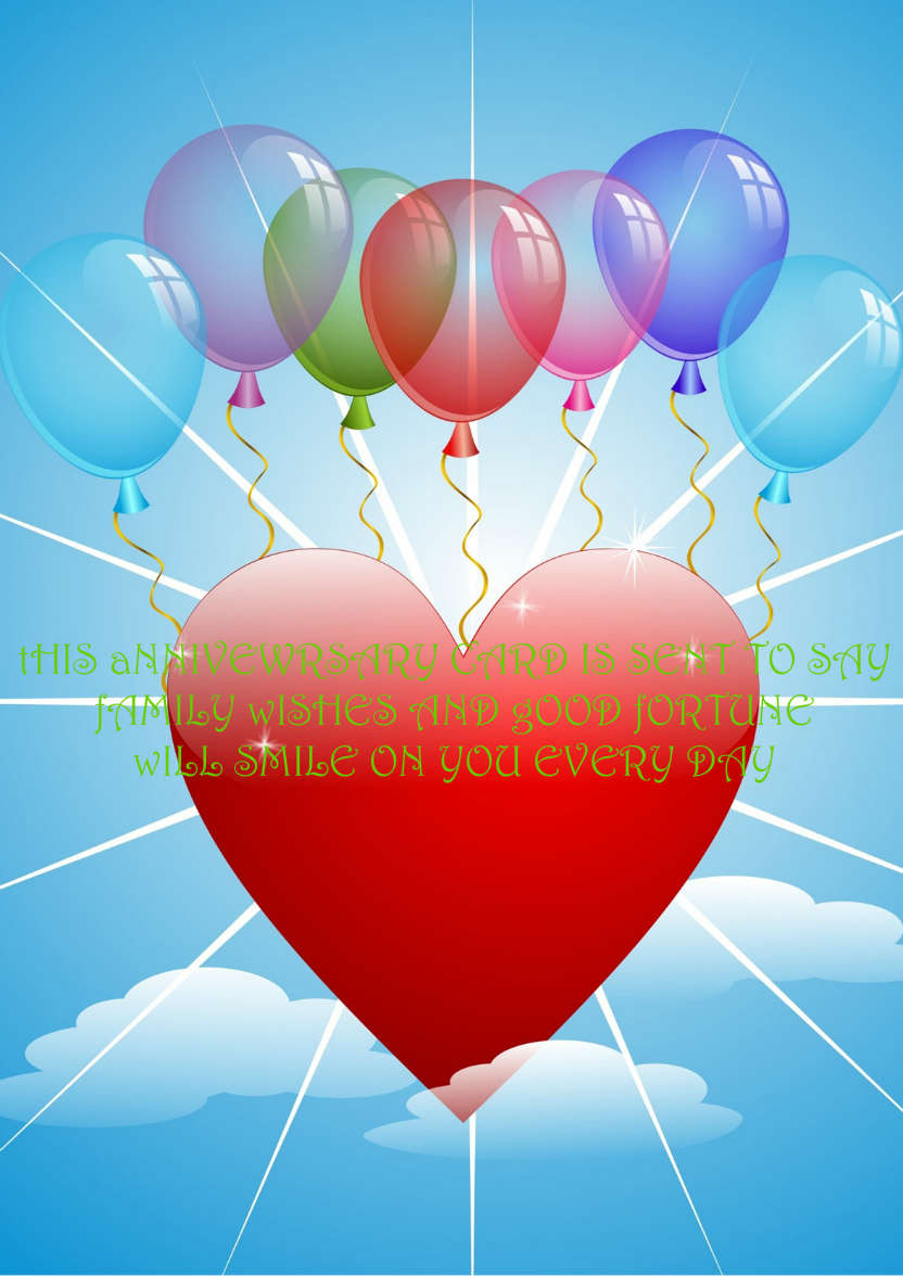 Anniversary Heart and Balloons - card made with Crafty Bob's Card Creator
