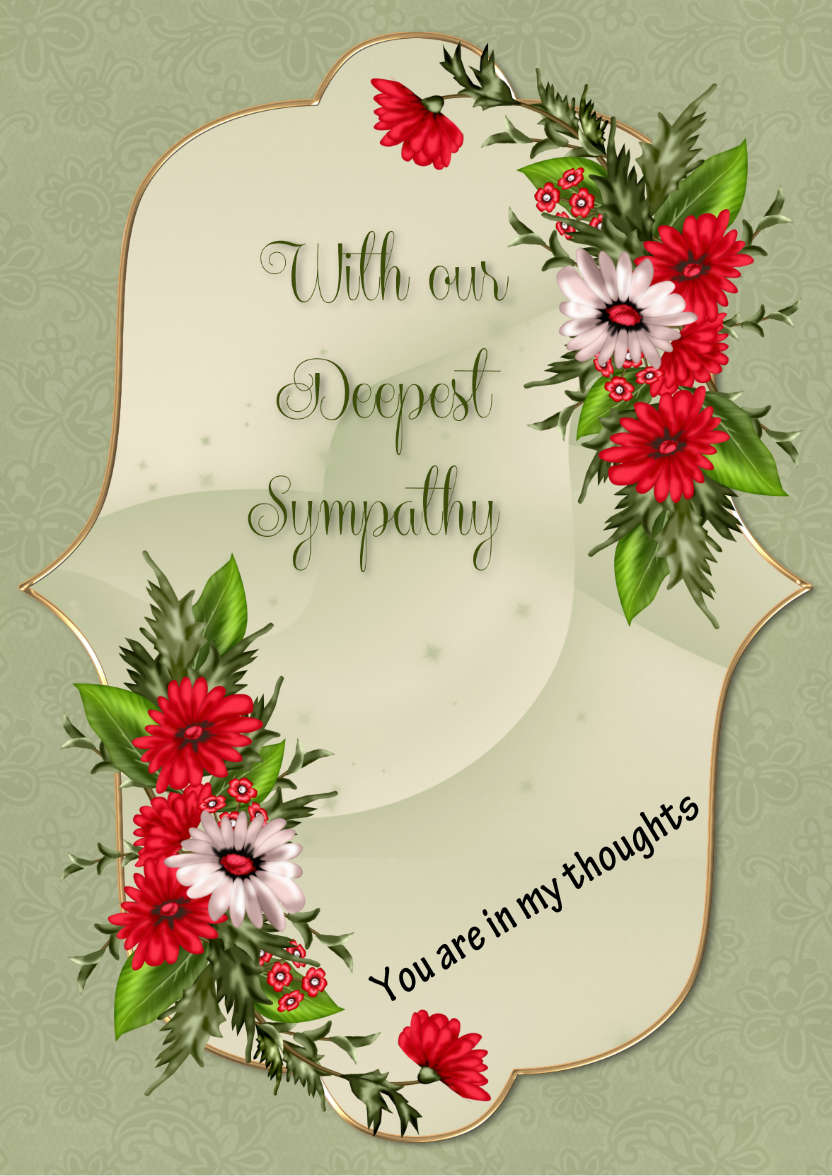 With Our Deepest Sympathy - card made with Crafty Bob's Card Creator