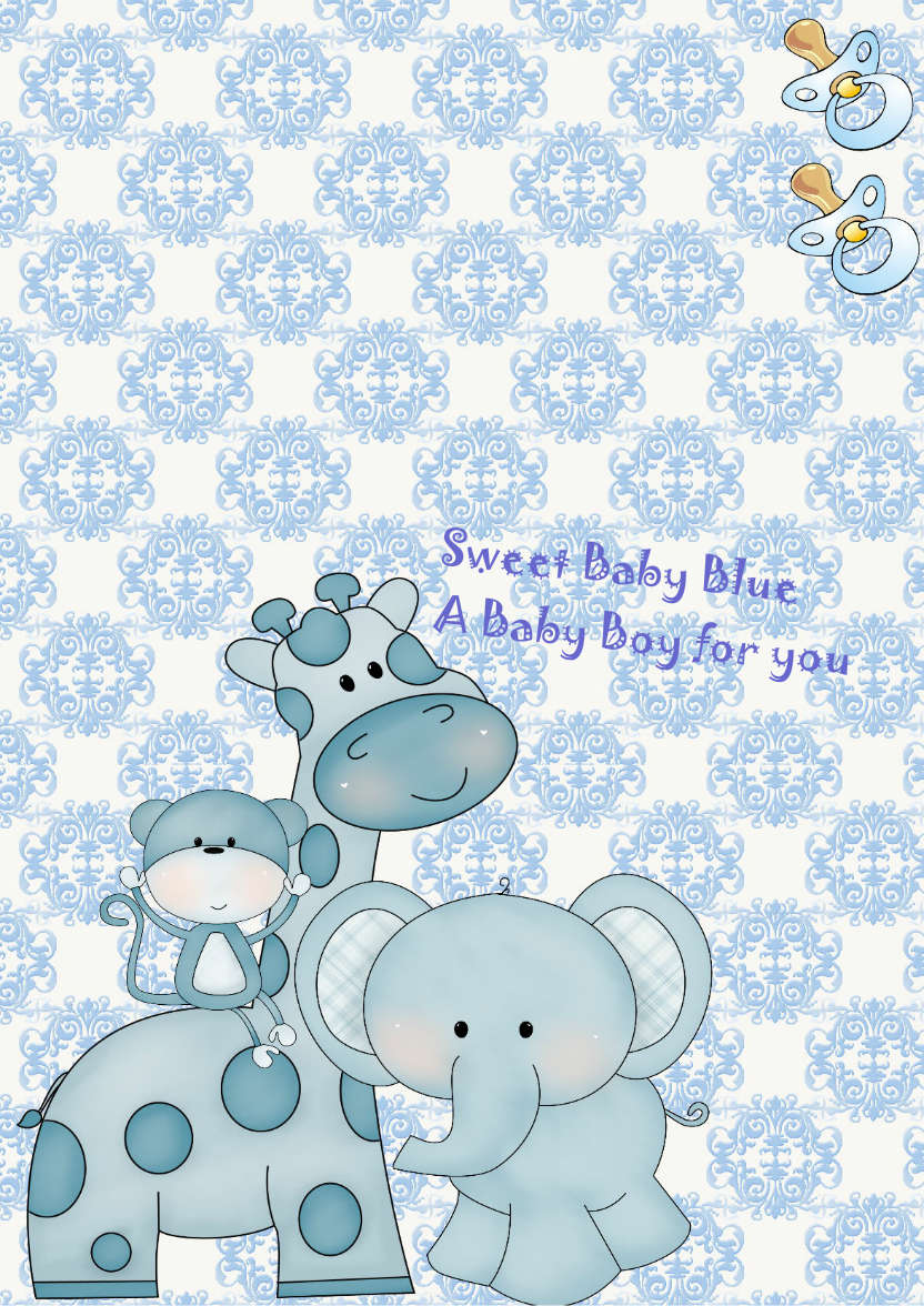 New Baby Boy - card made with Crafty Bob's Card Creator