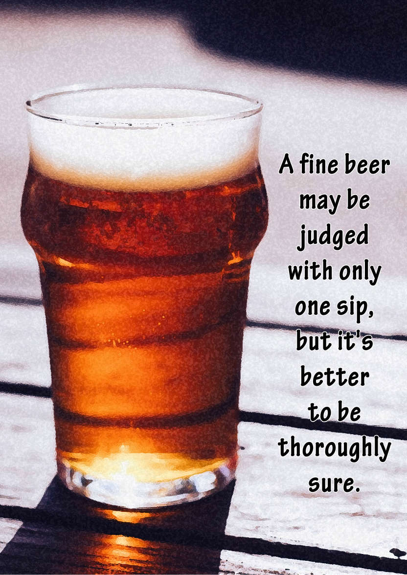 Mine's a Pint Any Occasion Card - card made with Crafty Bob's Card Creator