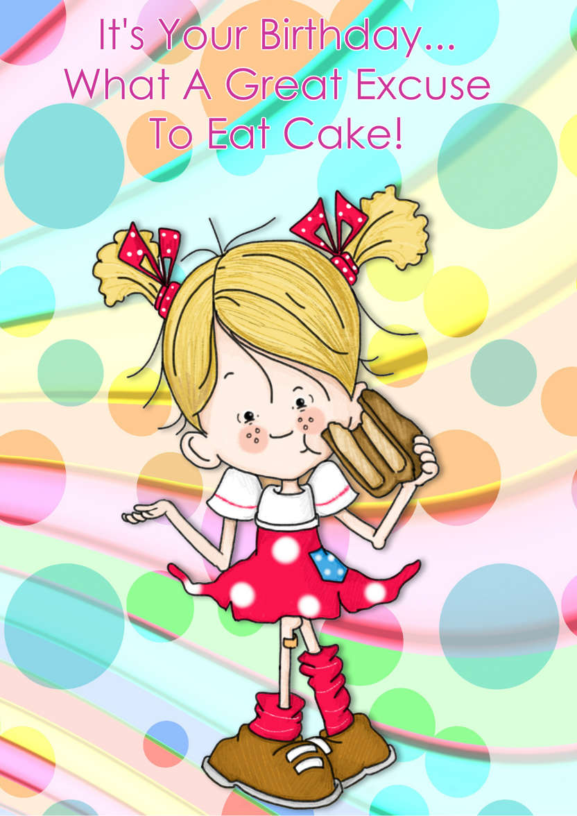 Eat Birthday Cake! - card made with Crafty Bob's Card Creator