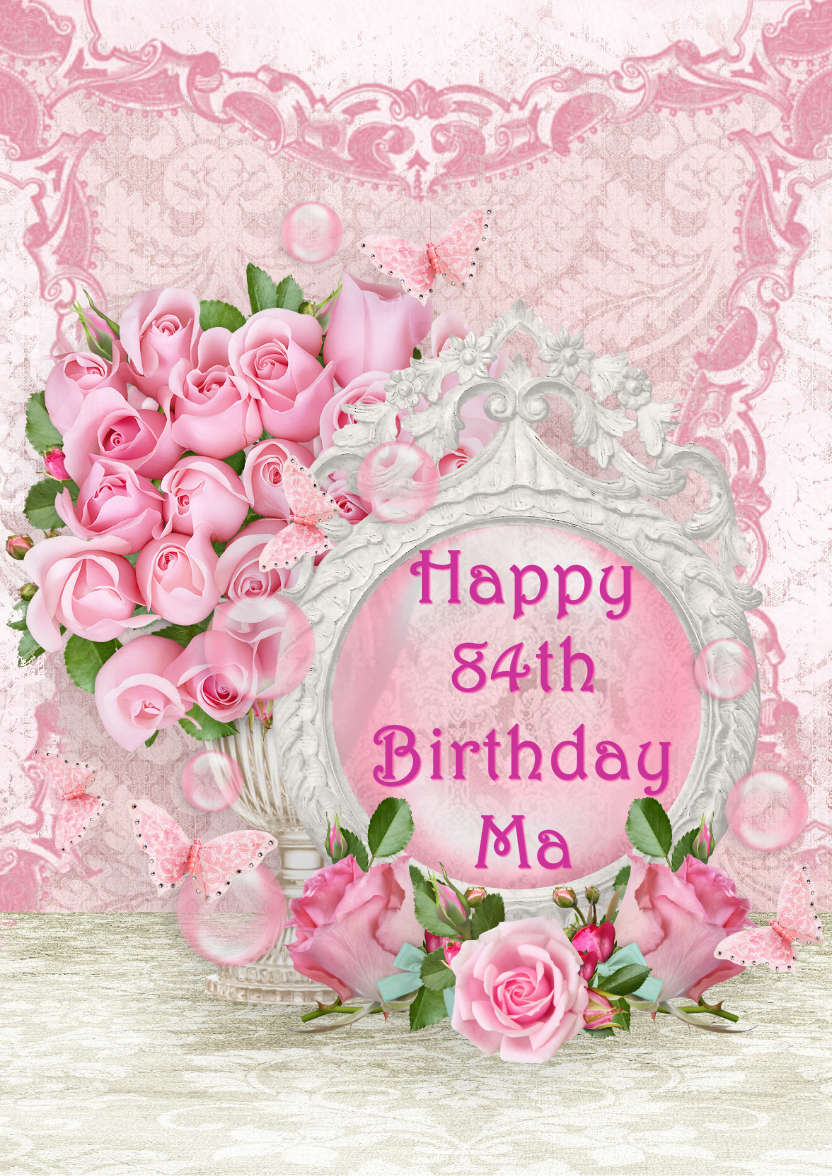 Lace and Roses Card Front - card made with Crafty Bob's Card Creator