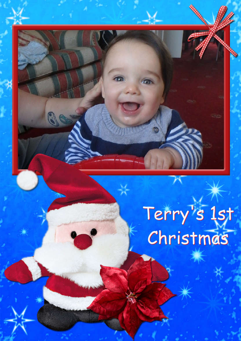 Cute Cuddly Santa - card made with Crafty Bob's Card Creator
