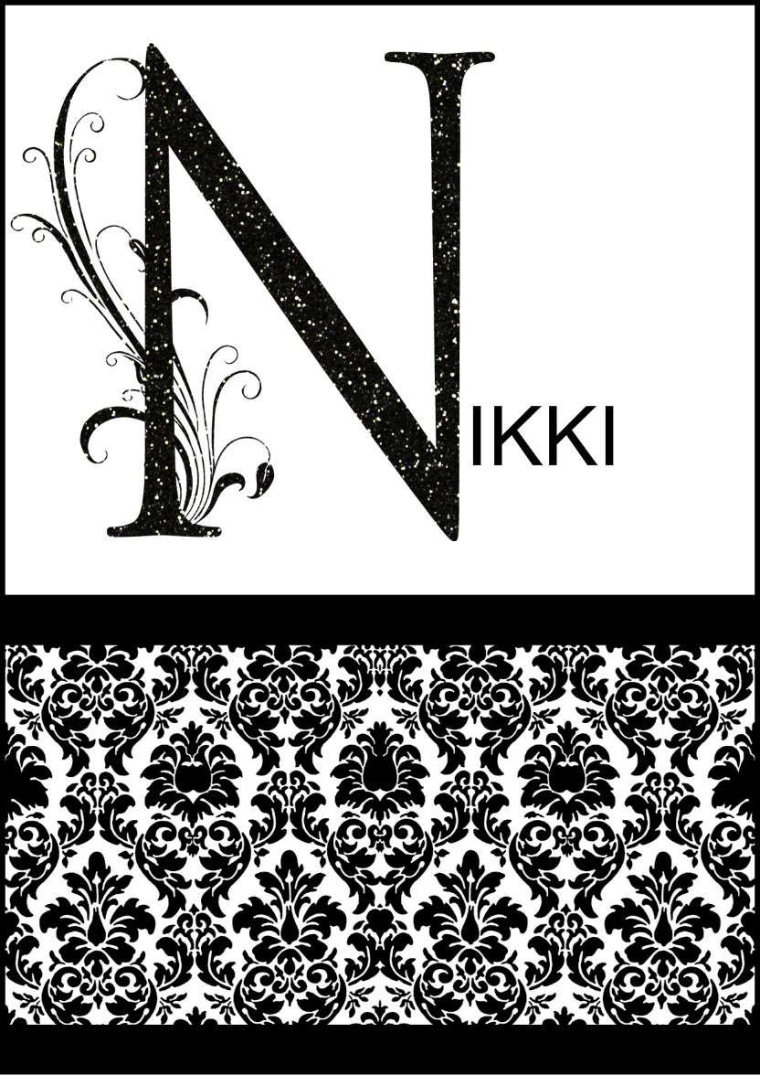 Damask Monogram Letter N Card - card made with Crafty Bob's Card Creator
