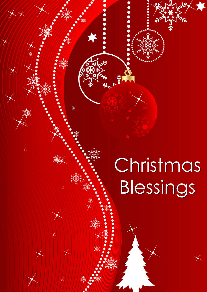Red Christmas Baubles - card made with Crafty Bob's Card Creator