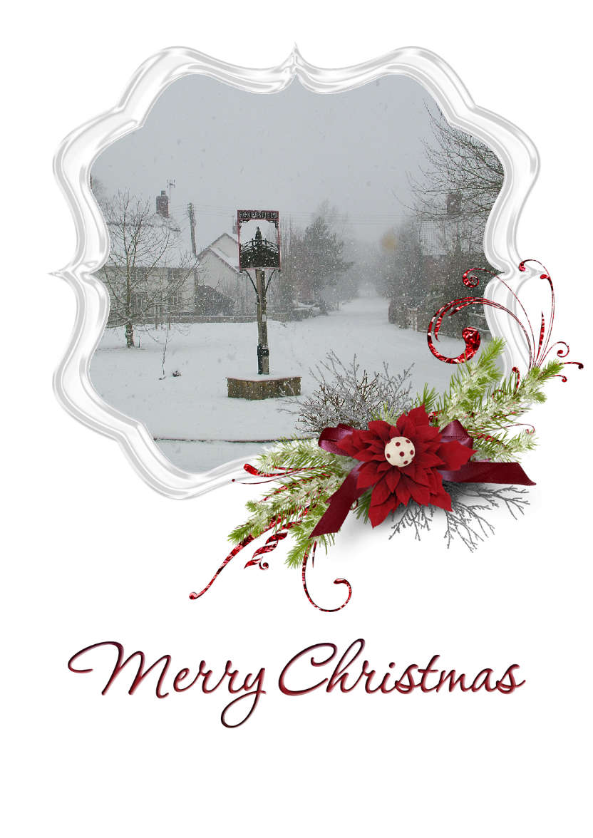 Frosted Poinsettia Frame - card made with Crafty Bob's Card Creator
