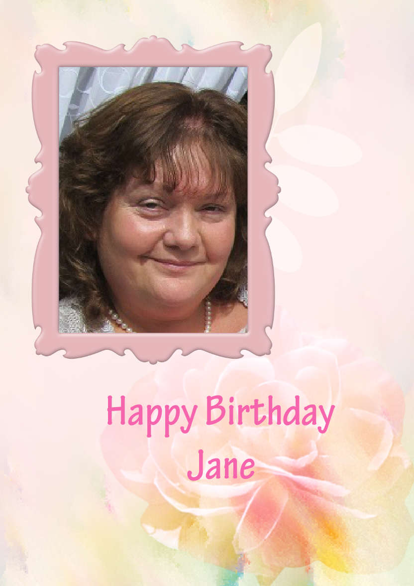 Happy Birthday - Pastel Floral - card made with Crafty Bob's Card Creator