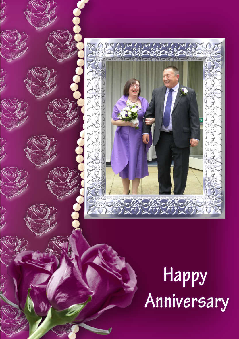 Roses and Pearls - card made with Crafty Bob's Card Creator