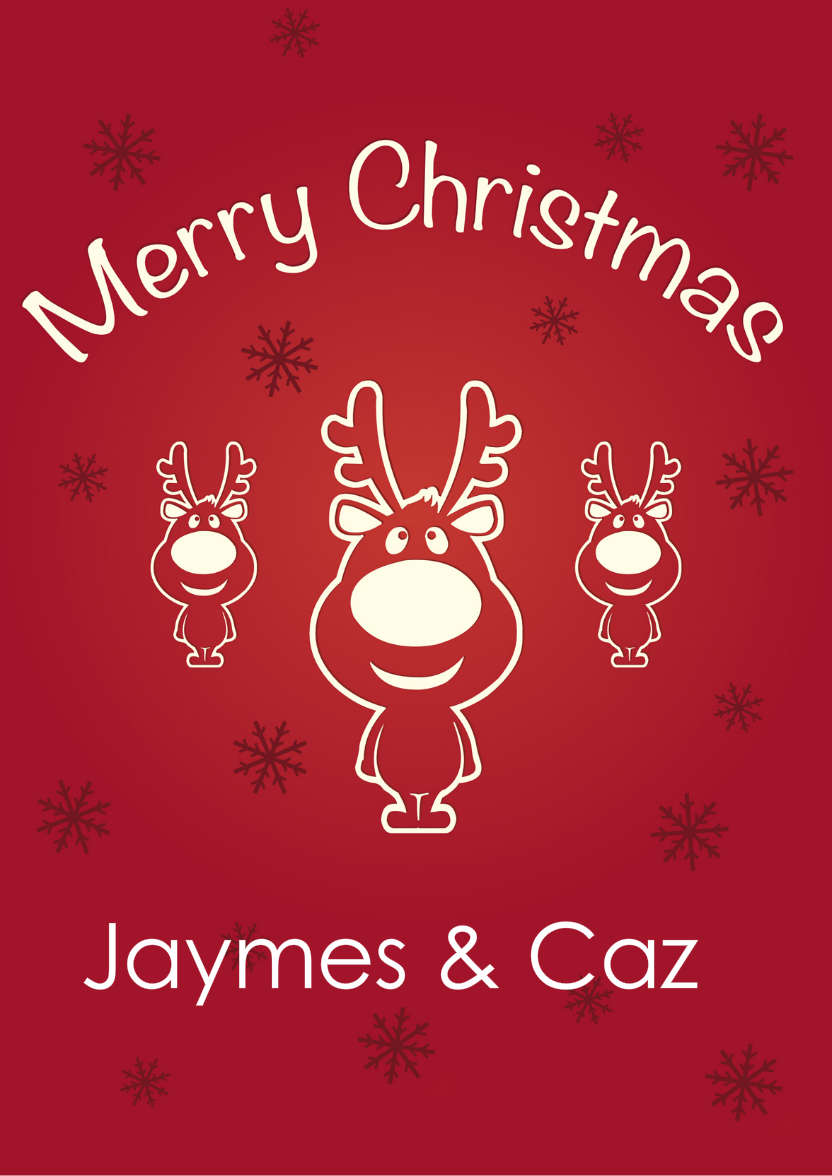 Smiling Reindeer - card made with Crafty Bob's Card Creator