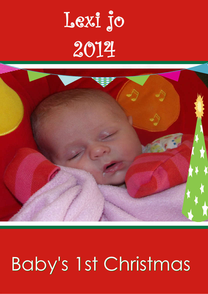 Baby's First Christmas - card made with Crafty Bob's Card Creator