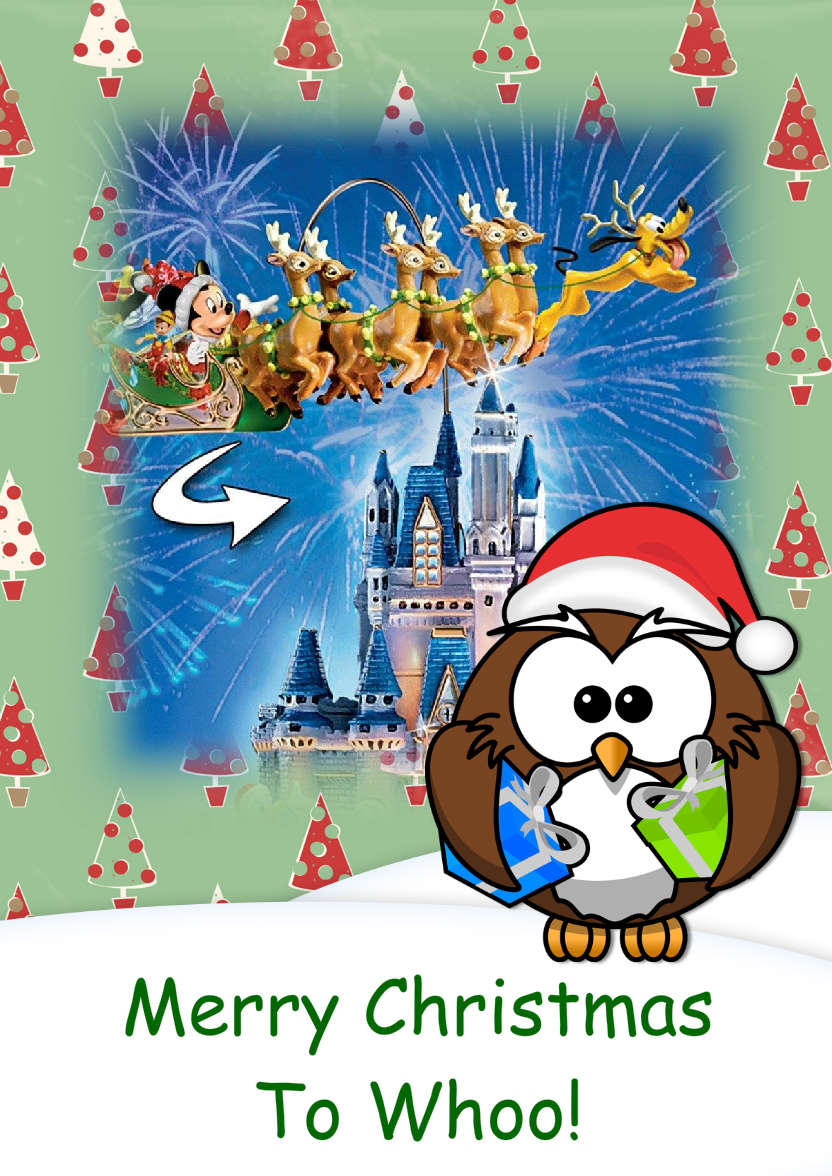 Christmas Owl Photo Card - card made with Crafty Bob's Card Creator