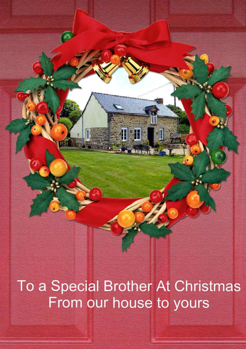 Christmas Door Photo Card - card made with Crafty Bob's Card Creator