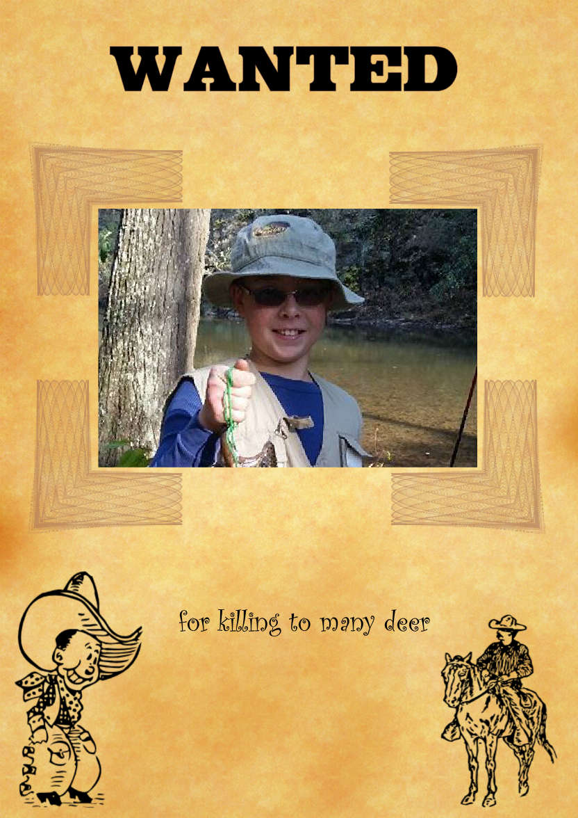 Wanted - card made with Crafty Bob's Card Creator