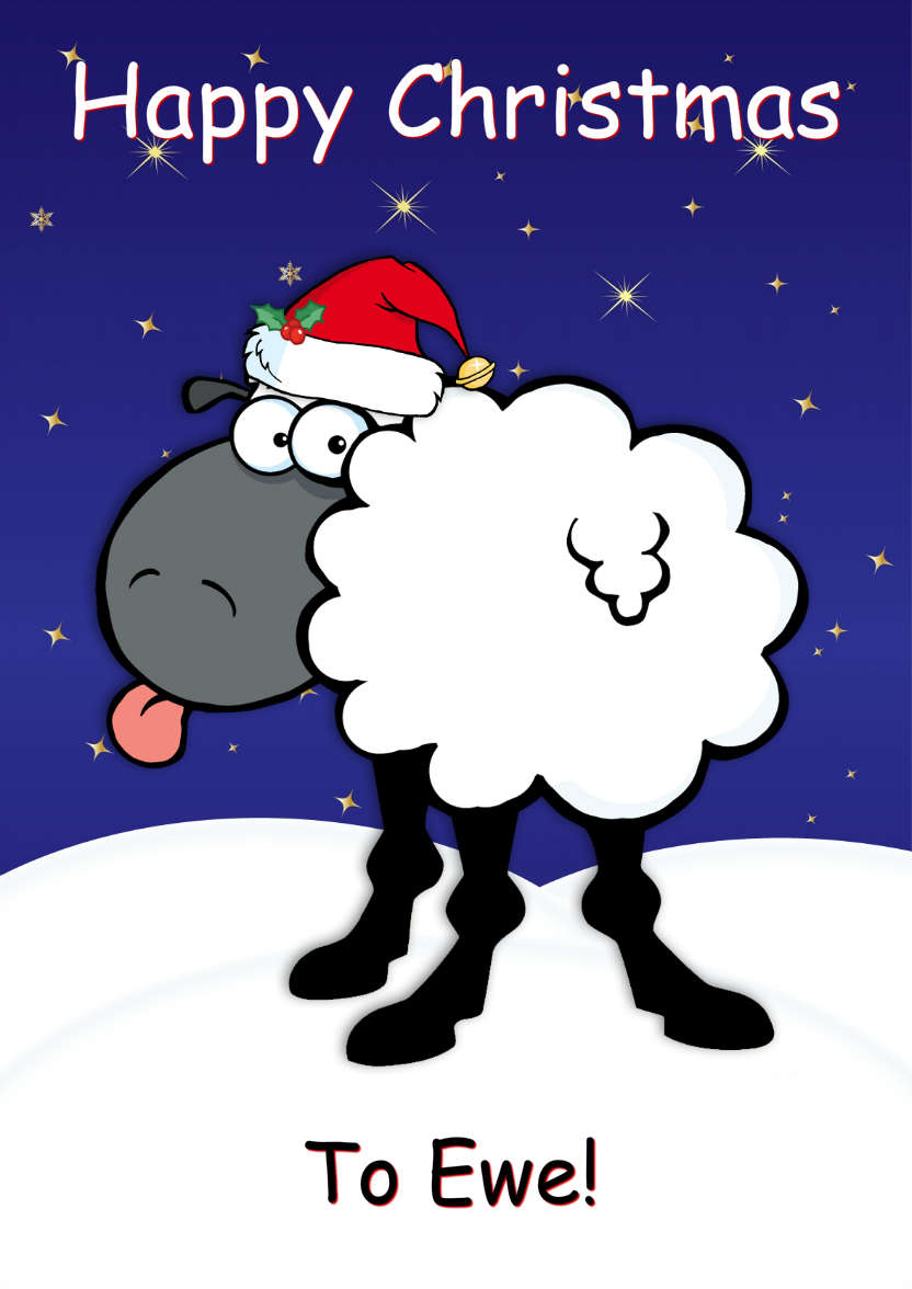Christmas Sheep - card made with Crafty Bob's Card Creator