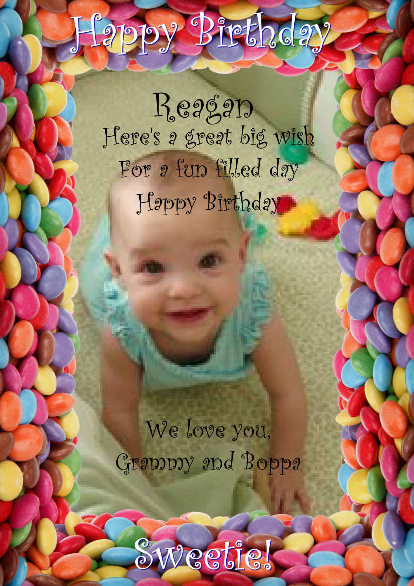 Sweetie Frame Photo Card - card made with Crafty Bob's Card Creator