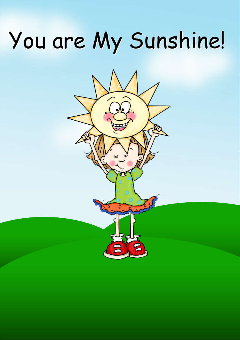 You Are My Sunshine Card Front - card made with Crafty Bob's Card Creator