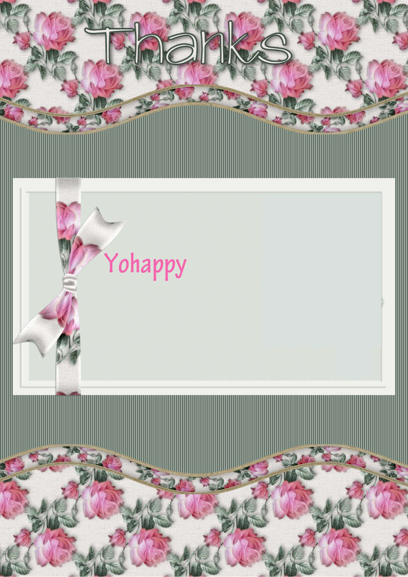 With Thanks - card made with Crafty Bob's Card Creator