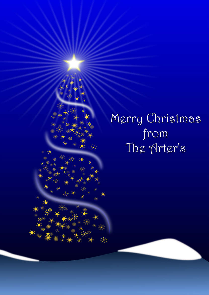 Christmas Tree Glow - card made with Crafty Bob's Card Creator