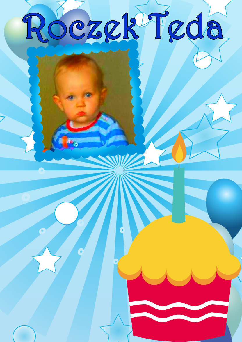 Birthday Balloons Aperture Card Front - card made with Crafty Bob's Card Creator