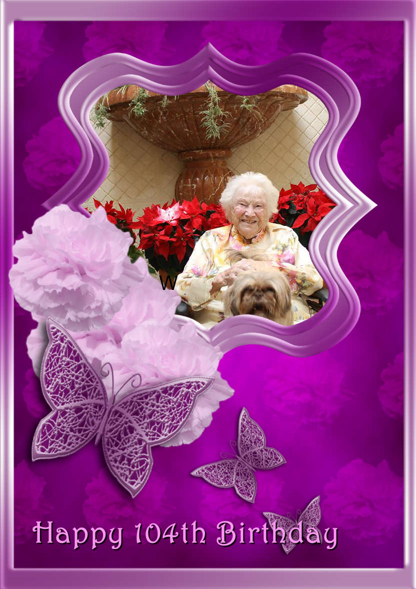 Pink Carnations and Butterflies - card made with Crafty Bob's Card Creator