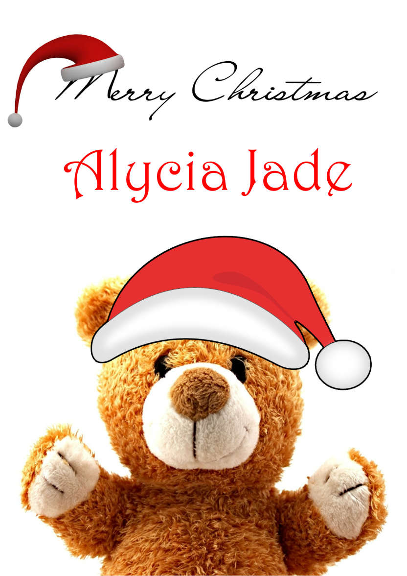 Christmas Bear Hug - card made with Crafty Bob's Card Creator