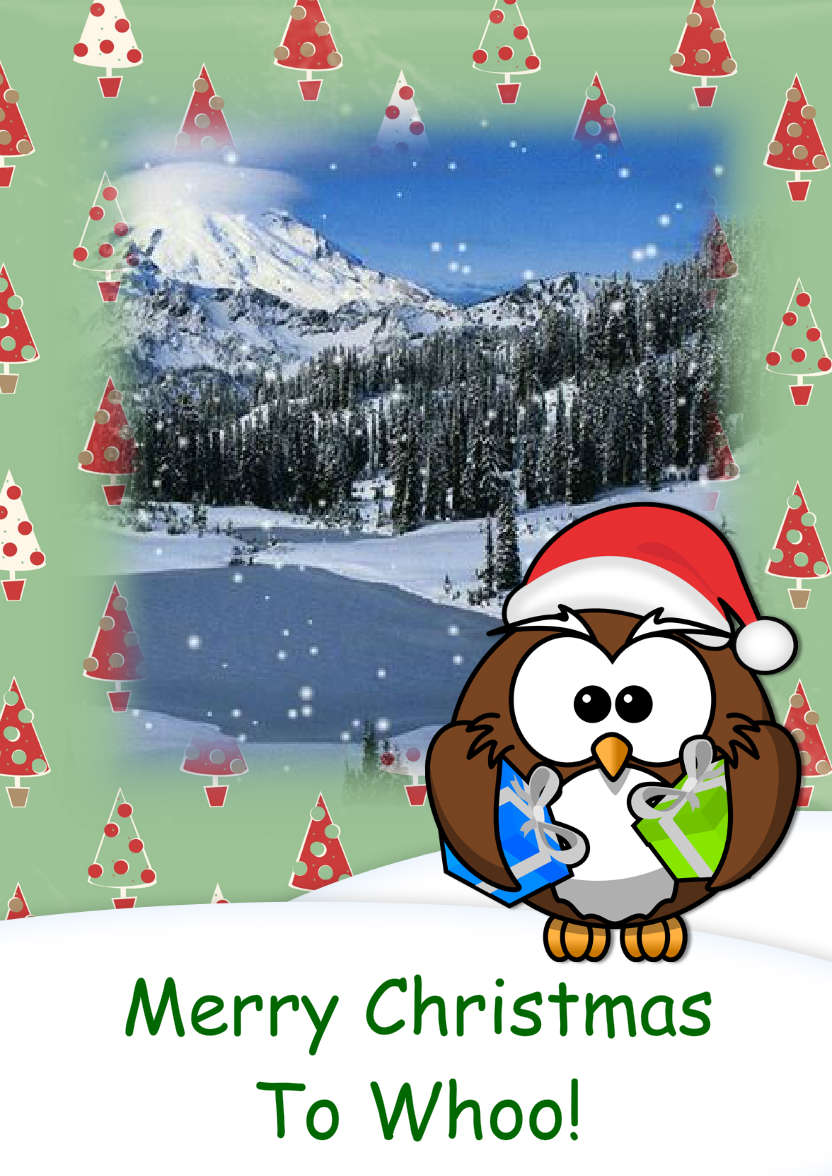 Christmas Owl Photo Card - card made with Crafty Bob's Card Creator