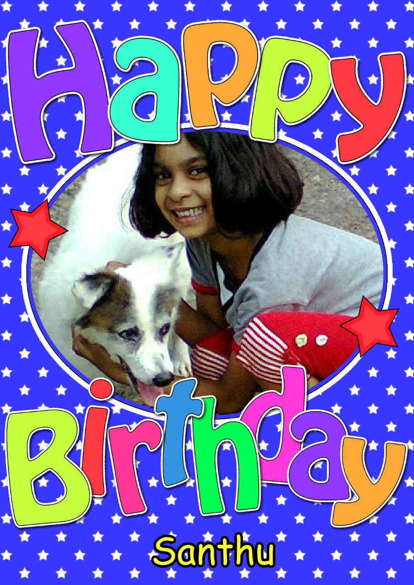 Birthday Stars Photo Upload Card - card made with Crafty Bob's Card Creator