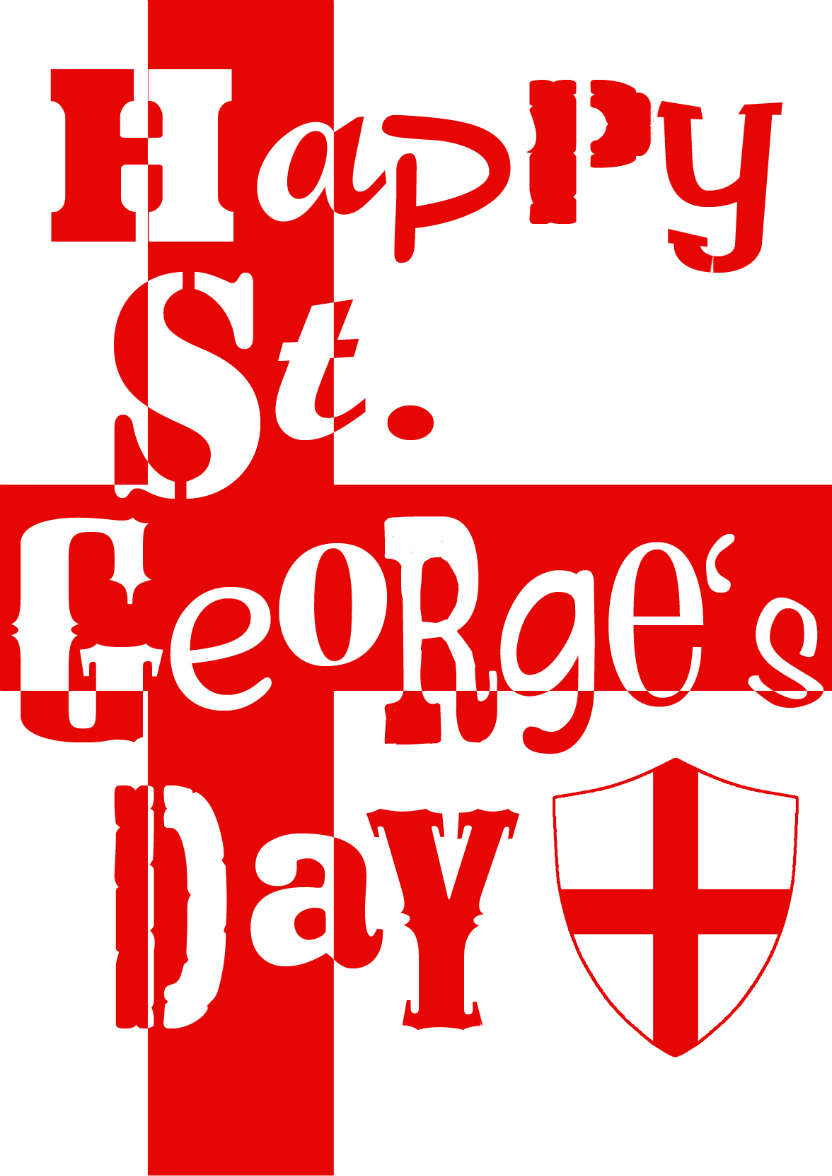 St. George's Day Word Art Card - card made with Crafty Bob's Card Creator