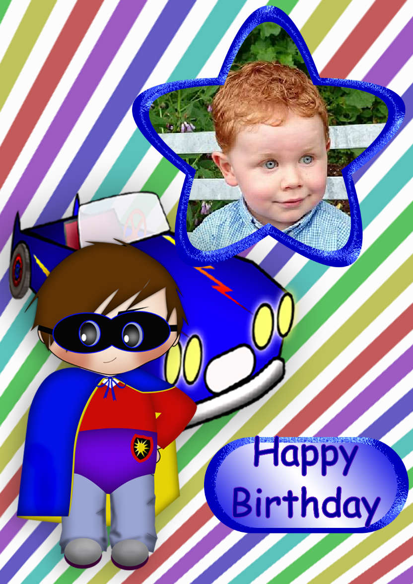 Superhero - card made with Crafty Bob's Card Creator