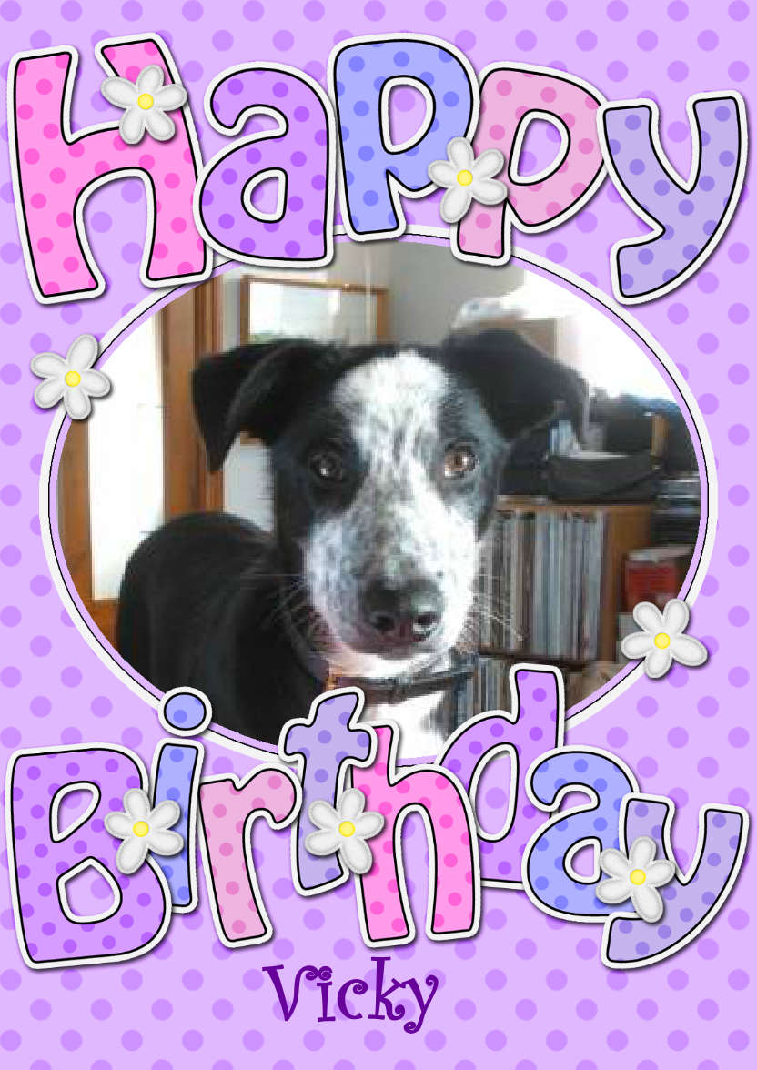Birthday Dots & Flowers Photo Upload Card - card made with Crafty Bob's Card Creator
