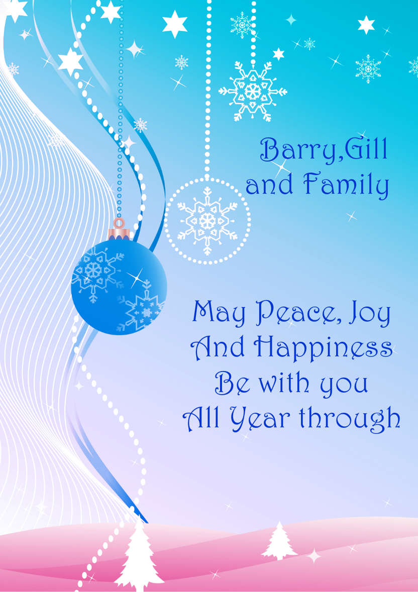 Christmas Sunset Decorative Card Front - card made with Crafty Bob's Card Creator