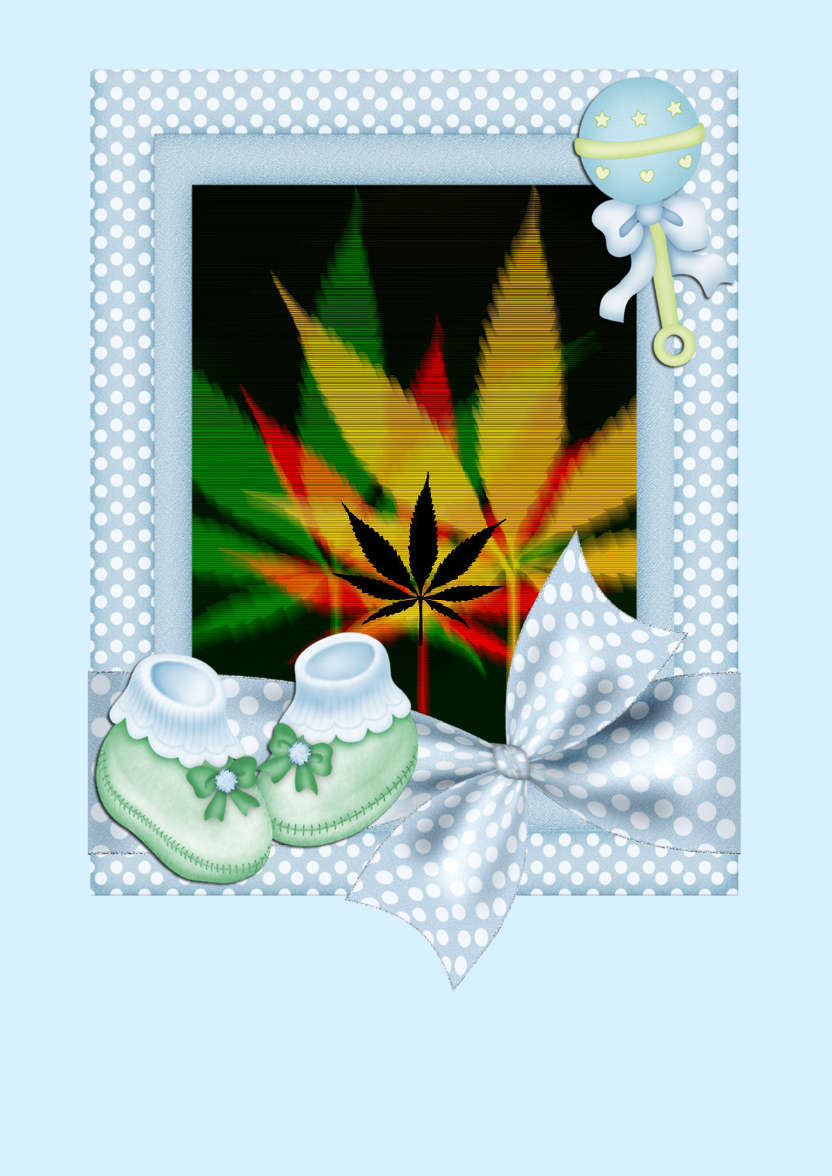 New Baby Boy Aperture Frame Card Front - card made with Crafty Bob's Card Creator