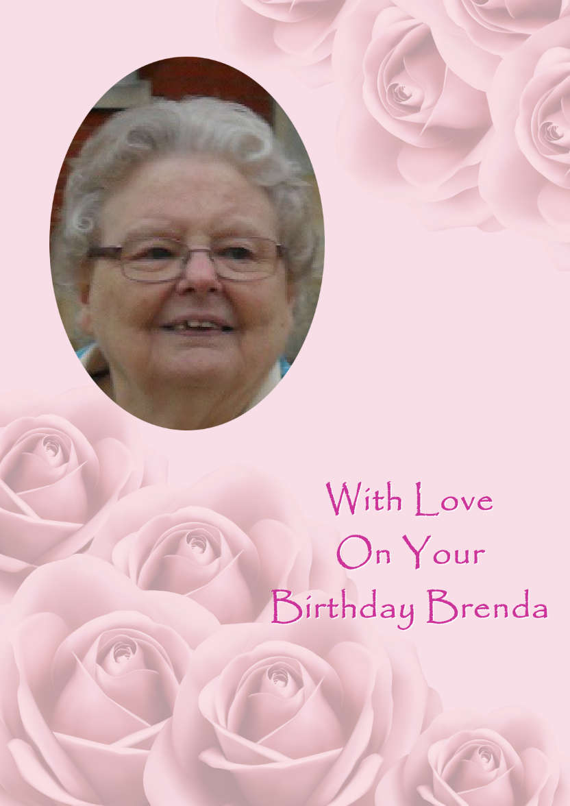 Pink Roses Background - card made with Crafty Bob's Card Creator