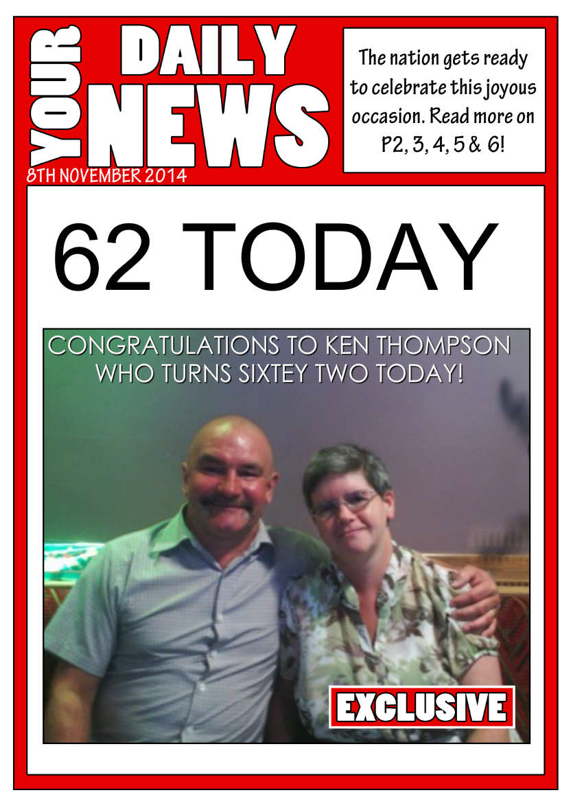 Your Daily News Spoof Newspaper Card Front - card made with Crafty Bob's Card Creator