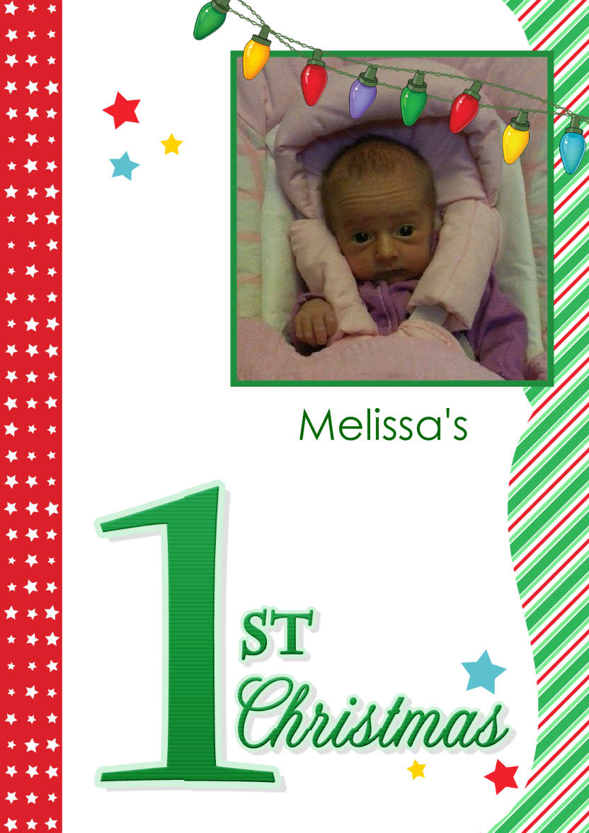 Stars and Stripes First Christmas Aperture Card - card made with Crafty Bob's Card Creator