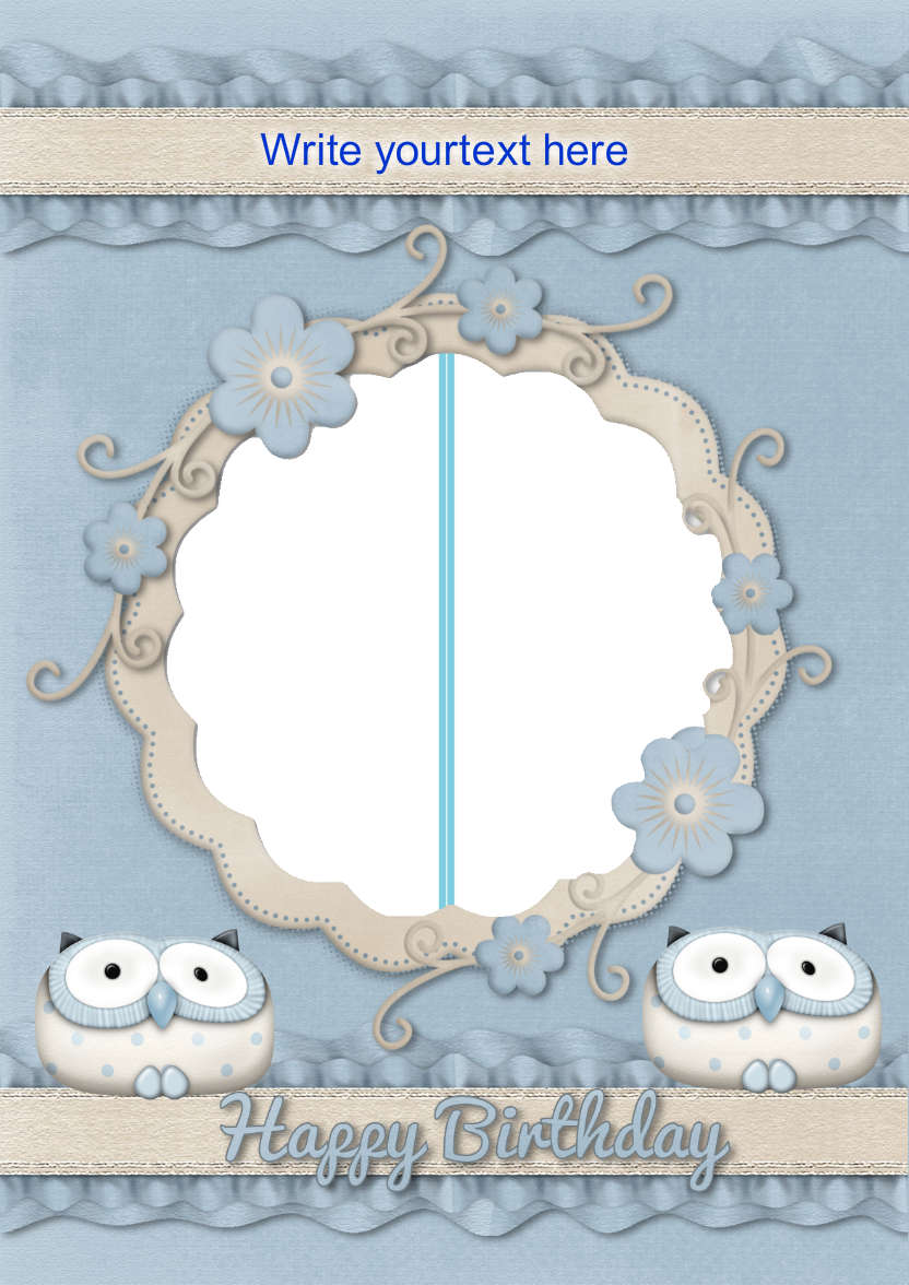 Cool Blue Birthday - card made with Crafty Bob's Card Creator