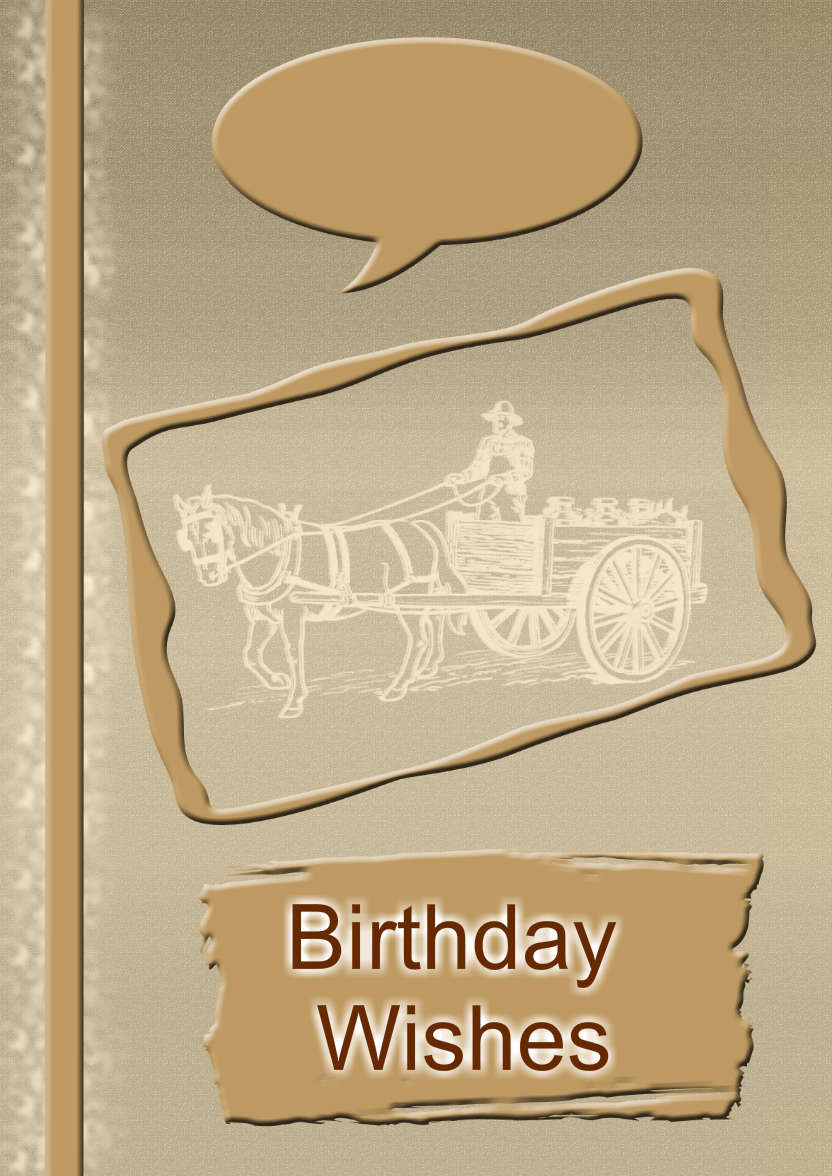Horse and Carriage Theme - card made with Crafty Bob's Card Creator
