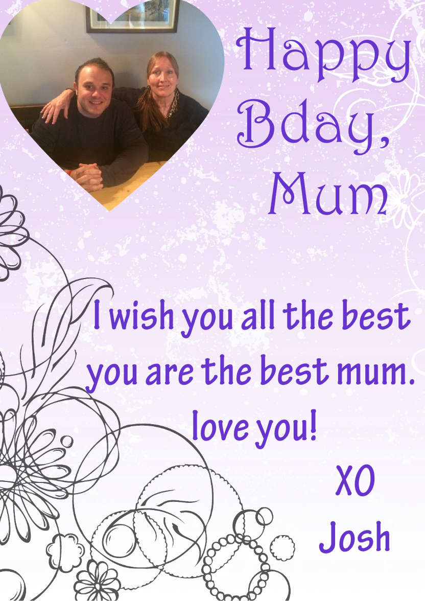 Purple Flourish Background - card made with Crafty Bob's Card Creator