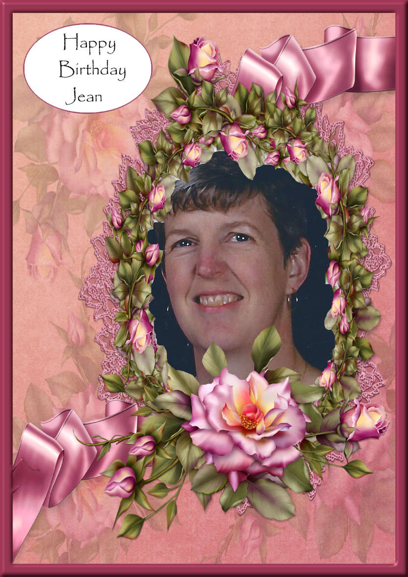 Pink Rose Cup Card - card made with Crafty Bob's Card Creator