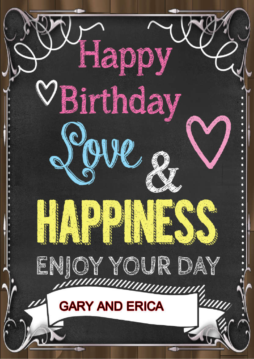 Chalkboard Card - card made with Crafty Bob's Card Creator