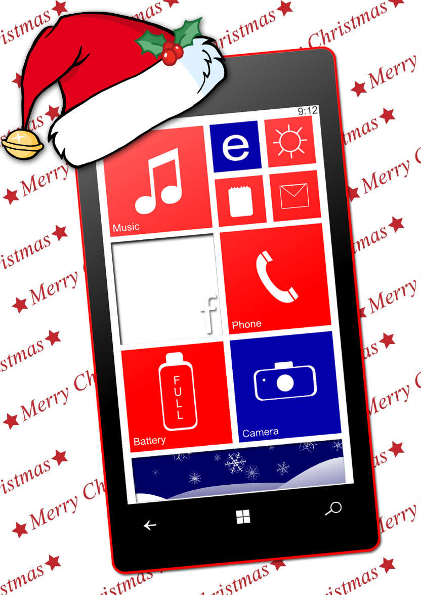 Christmas Smartphone Card - card made with Crafty Bob's Card Creator