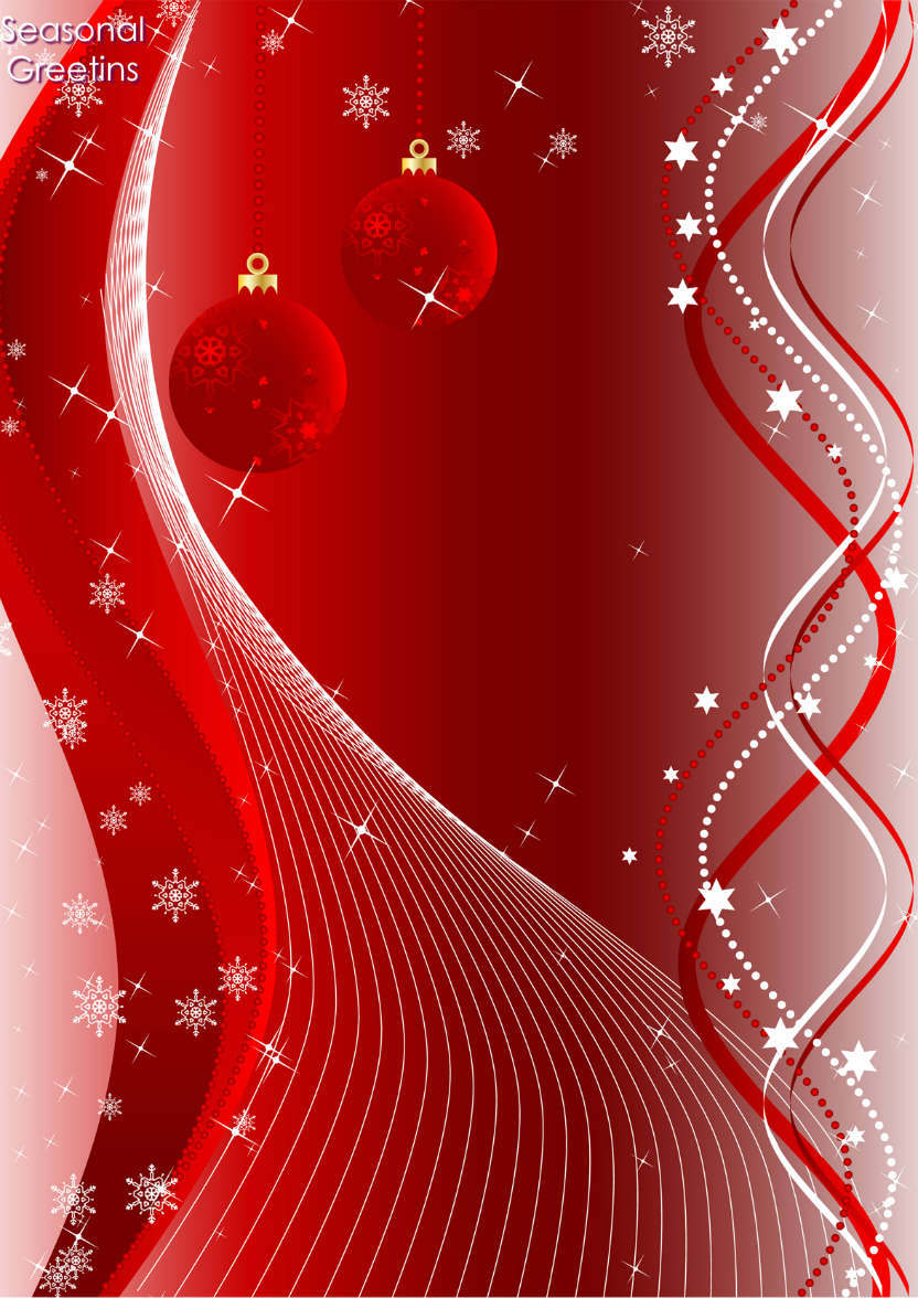 Red Christmas Swirls and Snowflakes - card made with Crafty Bob's Card Creator