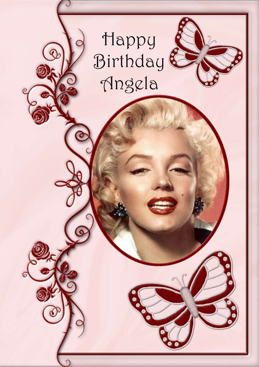 Roses and Butterflies - card made with Crafty Bob's Card Creator