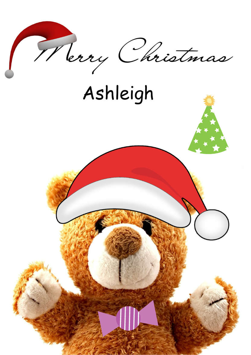 Christmas Bear Hug - card made with Crafty Bob's Card Creator
