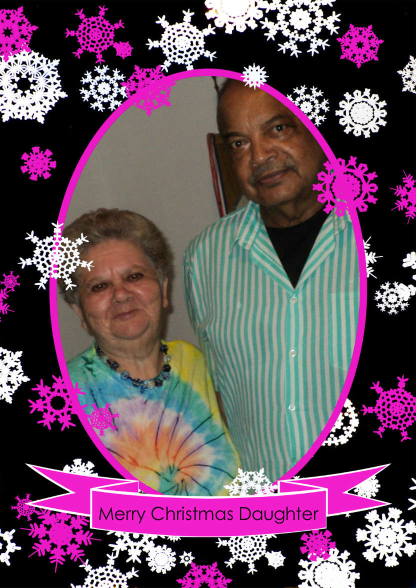 Black, White and Pink Snowflake Frame - card made with Crafty Bob's Card Creator
