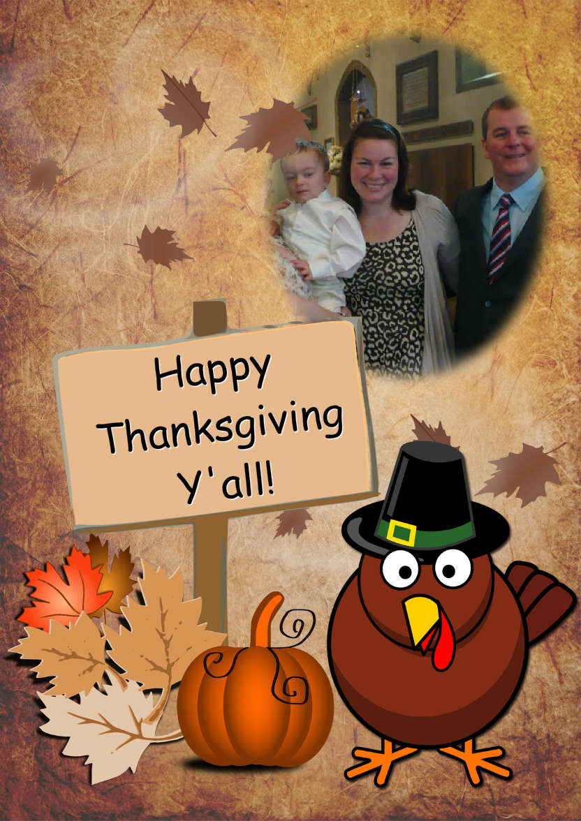Thanksgiving Turkey Photo Card - card made with Crafty Bob's Card Creator